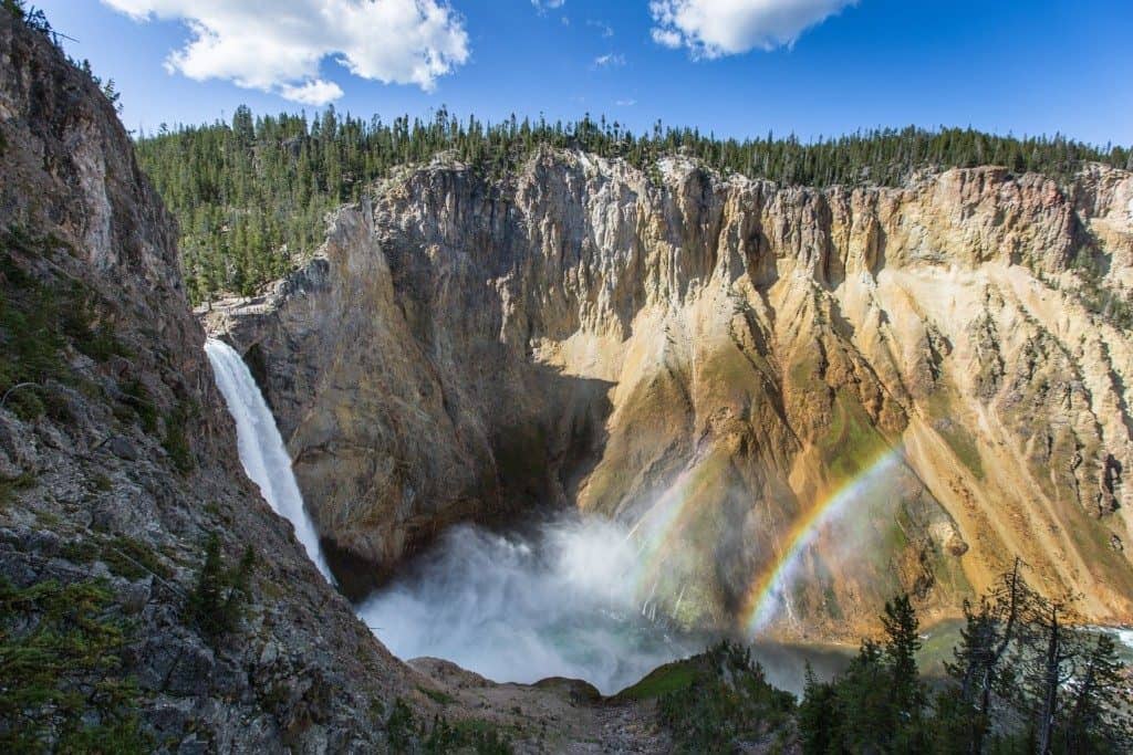 waterfall in Yellowstone