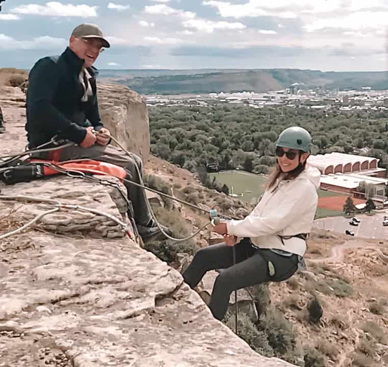 Rappelling in Billings, Montana at The Rims