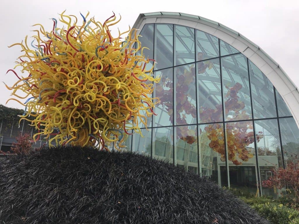 Dale Chihuly's Sunshine made with glass reeds