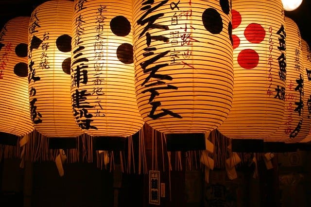 lanterns in Tokyo Japan