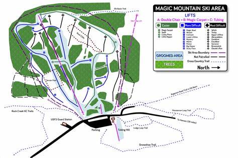 Magic Mountain Ski Resort Trail Map