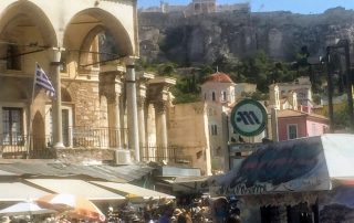 Monastiraki flee market in Athens Greece
