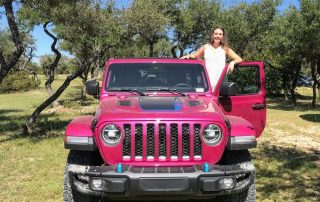 Pink Jeep Wrangler Hybrid
