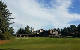 Salishan Resort golf course view of lodge