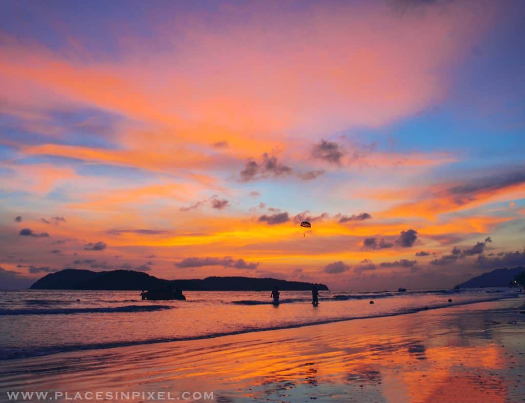 Sunset at Pantai Cenang Beach