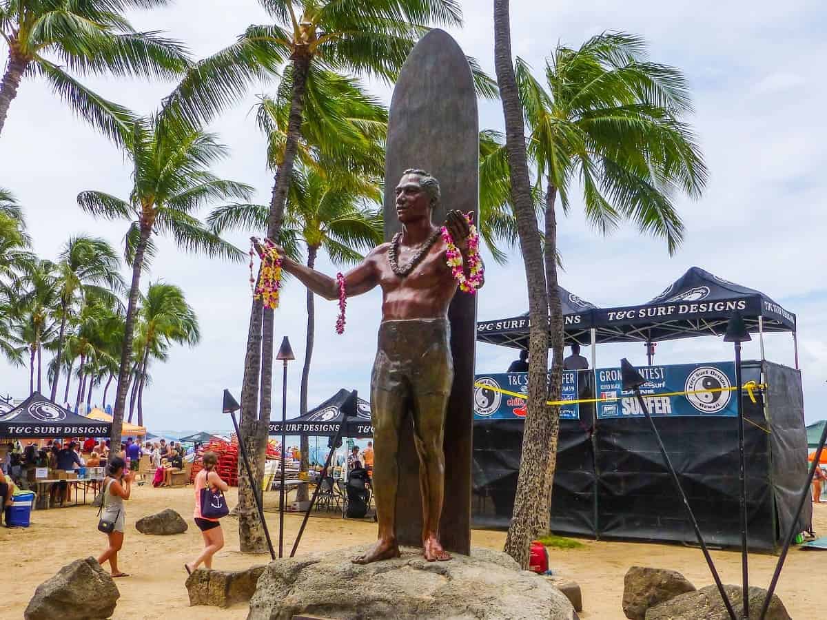 The Duke Statue in Waikiki Beach