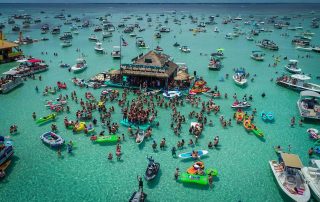 Water World the floating bar in Destin, Florida