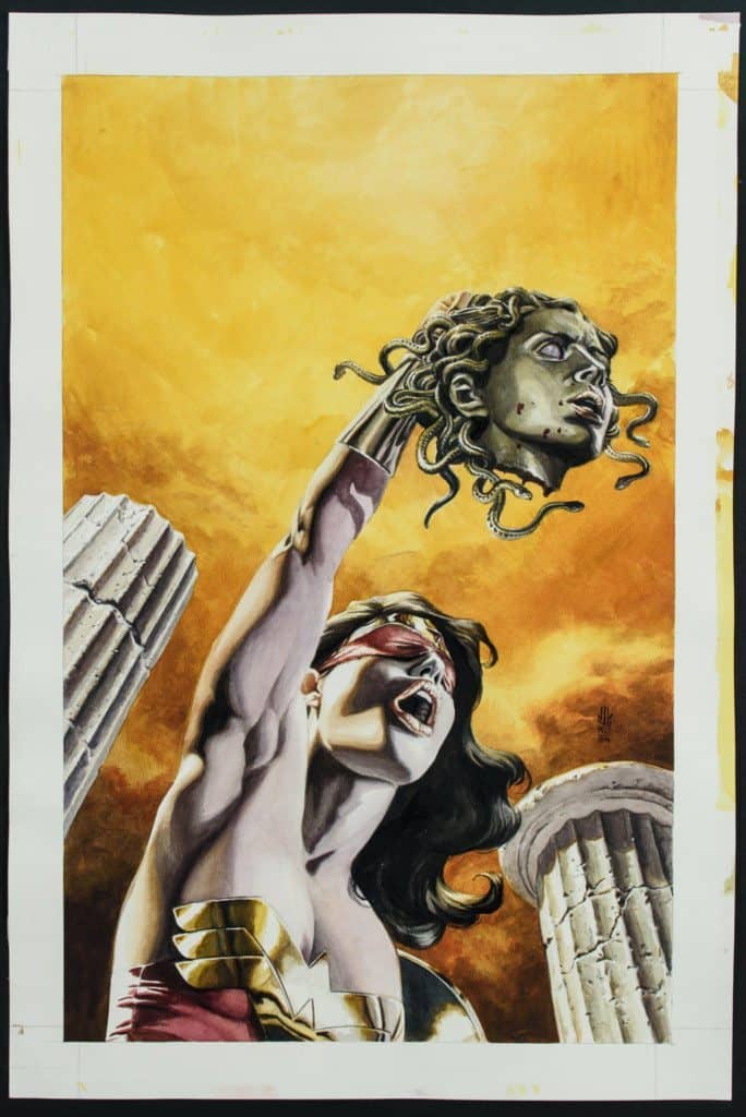 Wonder Women cutting off Medusa's Head