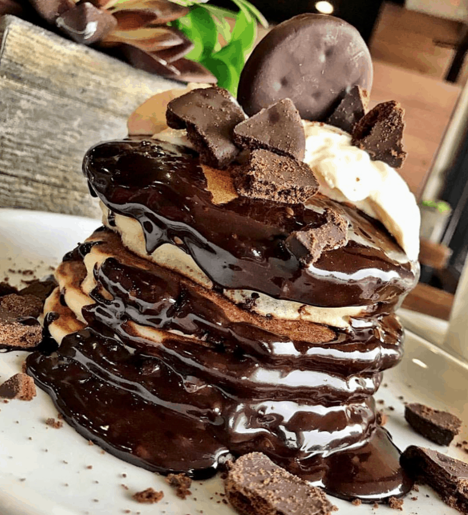 Girl Scout Thin Mint Pancakes at Craft Kitchen